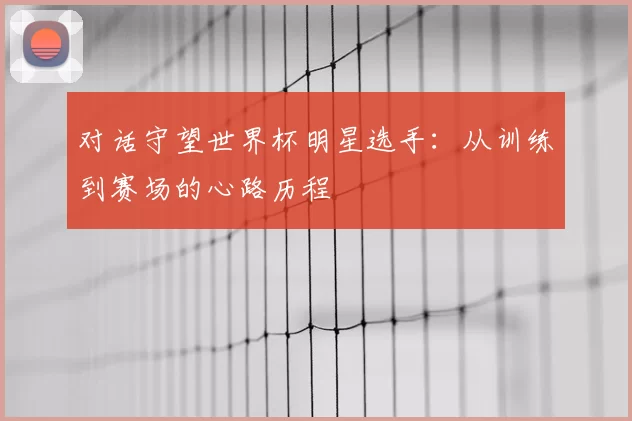 对话守望世界杯明星选手:从训练到赛场的心路历程